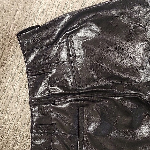 Free People Star Crossed Lovers Vegan Leather Pants-Black - Picture 13 of 16